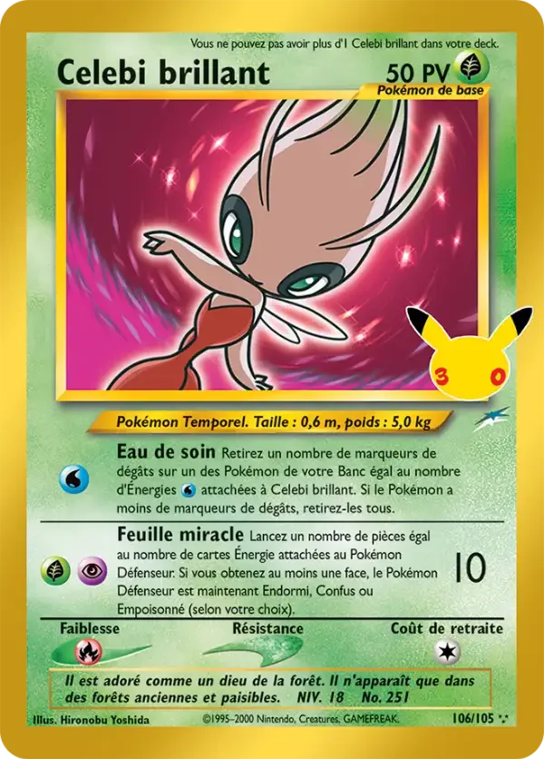 Carte Pokémon Celebi brillant 024