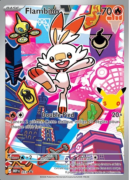 Carte Pokémon Flambino 053/111 – MEP Black Star Promos