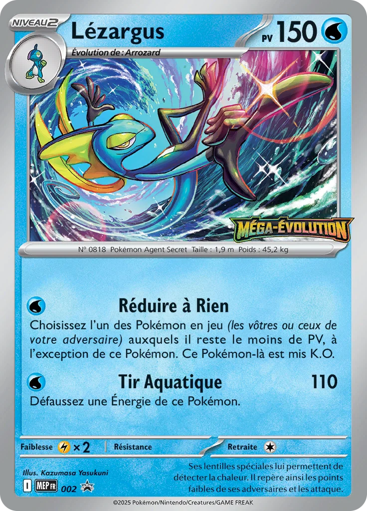 Carte Pokémon Lézargus 002/111 – MEP Black Star Promos