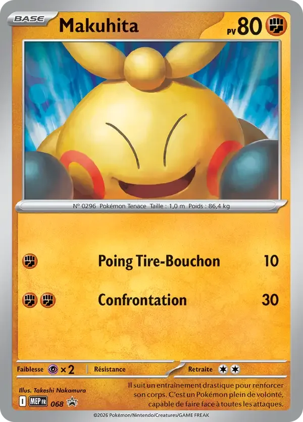 Carte Pokémon Makuhita 068/111 – MEP Black Star Promos
