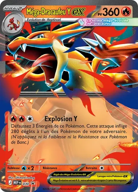 Carte Pokémon Méga-Dracaufeu Y-ex 030/111 – MEP Black Star Promos