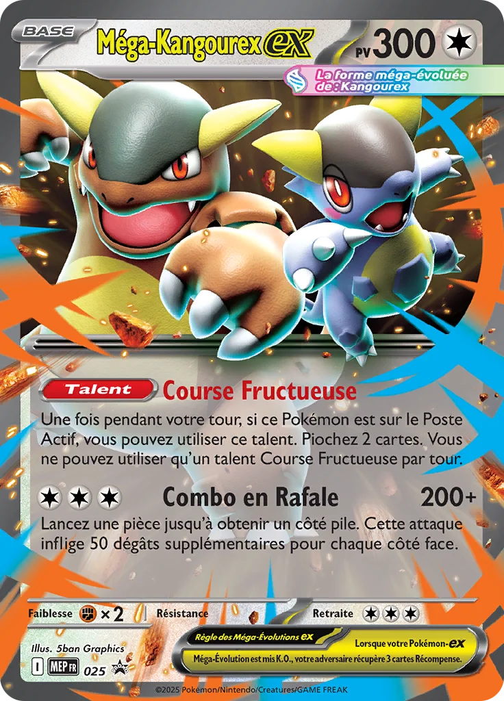 Carte Pokémon Méga-Kangourex-ex 025/111 – MEP Black Star Promos