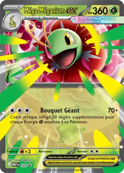 Carte Pokémon Méga-Méganium-ex 034/111