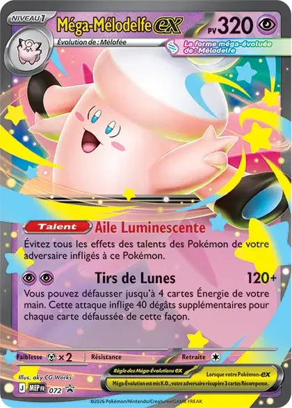 Carte Pokémon Méga-Mélodelfe-ex 072/111 – MEP Black Star Promos