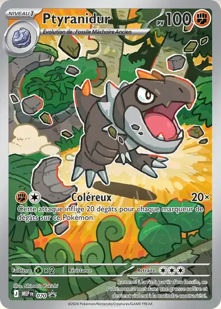 Carte Pokémon Ptyranidur 070/111 – MEP Black Star Promos