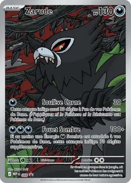 Carte Pokémon Zarude 088/111 – MEP Black Star Promos