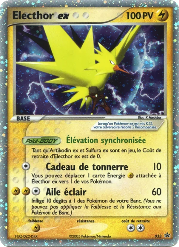Carte Pokémon Electhor ex 33/40 – Promo Nintendo
